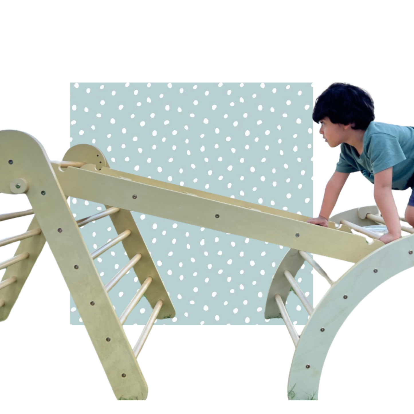 The Adventurer Playmat + Big Pikler with Ramp & Climbing Arch Set